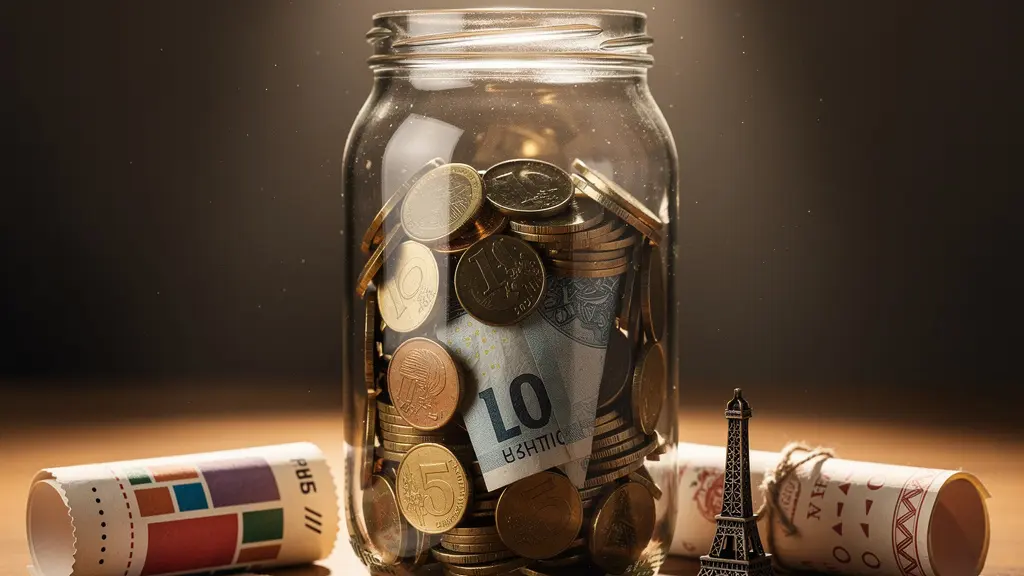 Diagramme visuel créatif représentant la répartition d'un budget voyage avec une section dédiée aux opportunités