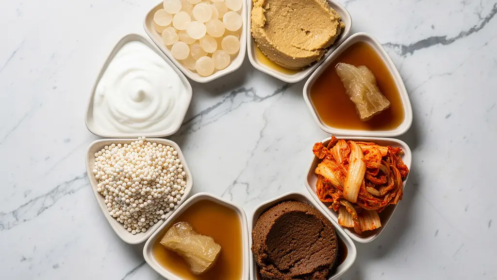 Représentation symbolique de l'équilibre du microbiome intestinal