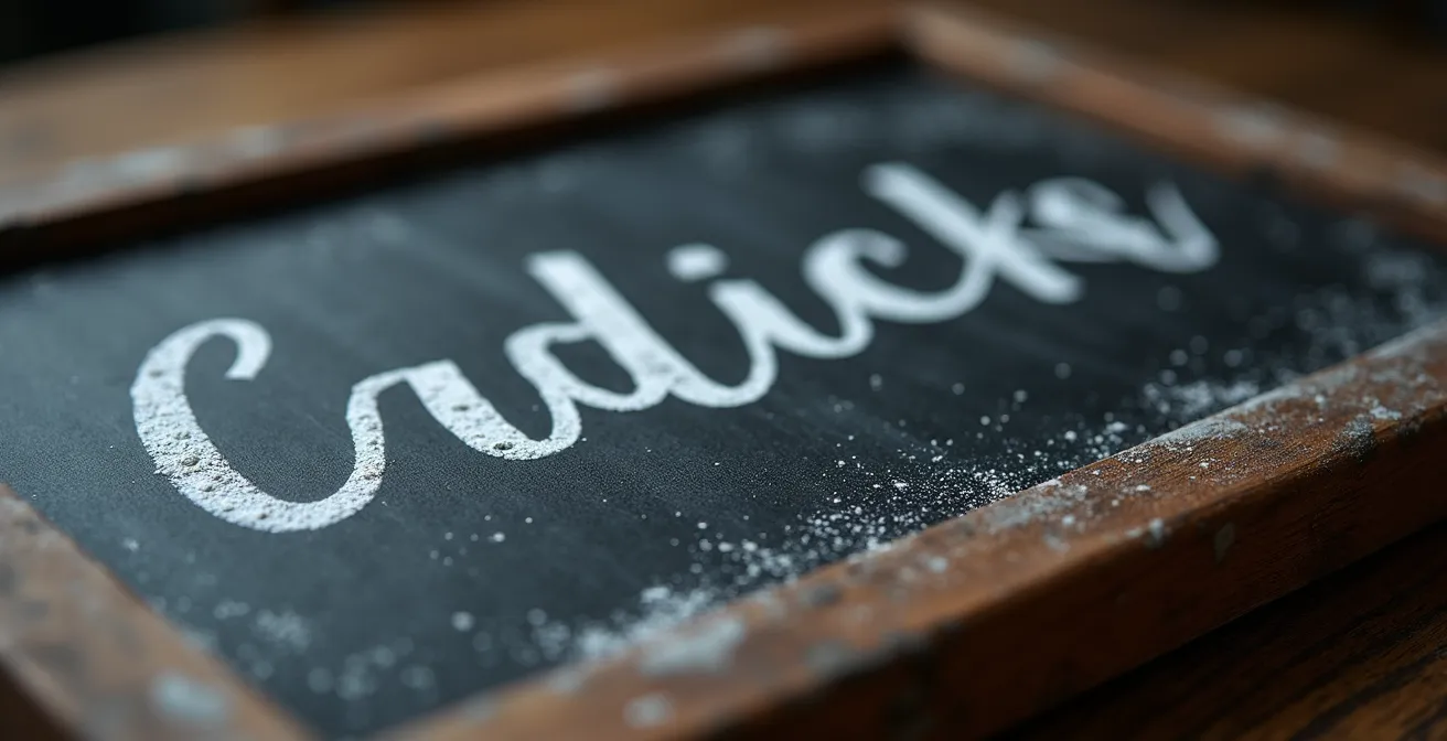 Close-up of handwritten chalkboard menu showing daily specials in a British pub